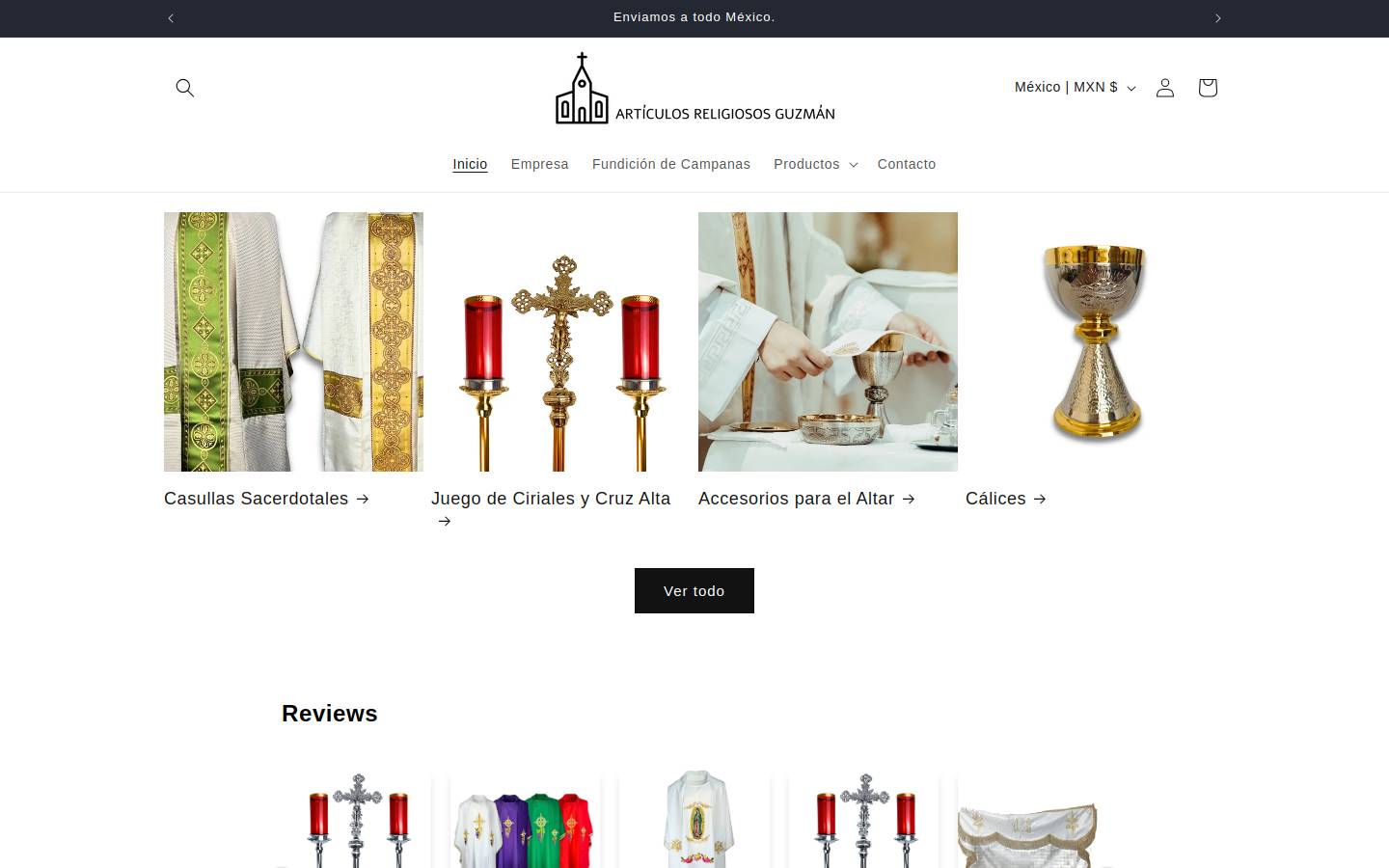 articulosreligiososg.com homepage screenshot