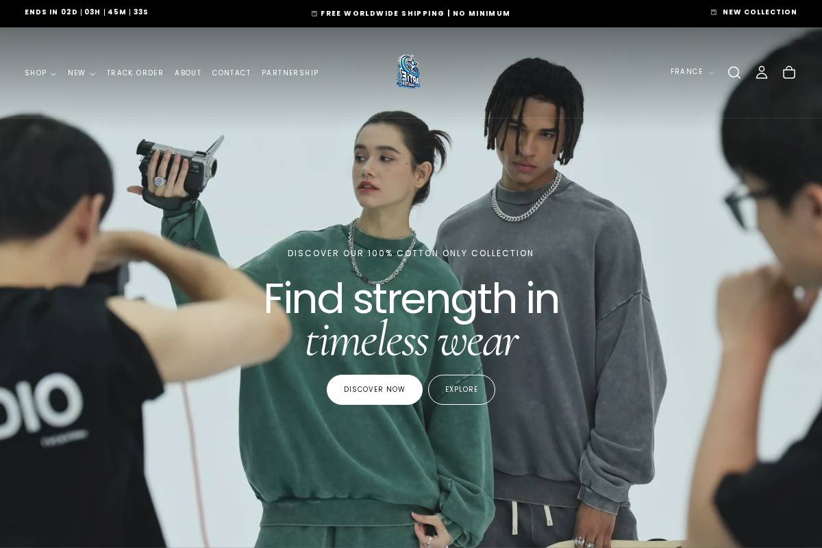 artie.clothing homepage screenshot