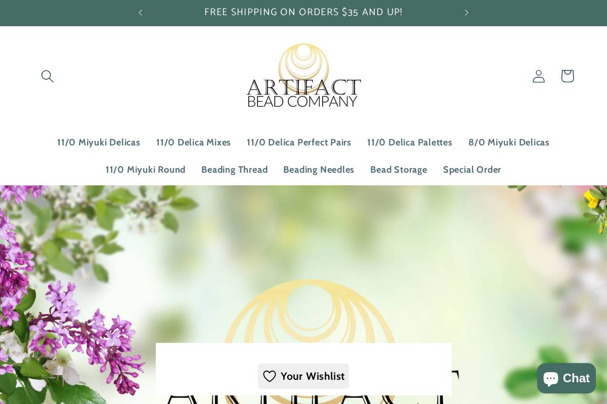 artifactbead.com homepage screenshot