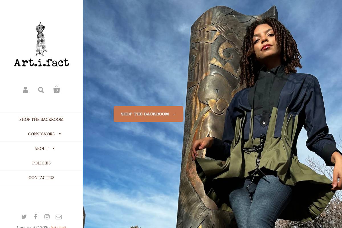 artifactsantafe.com homepage screenshot