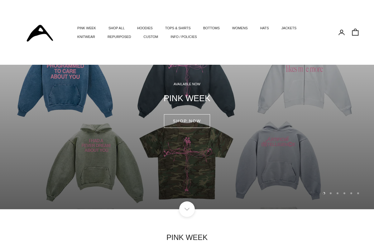 Artificialfever homepage screenshot