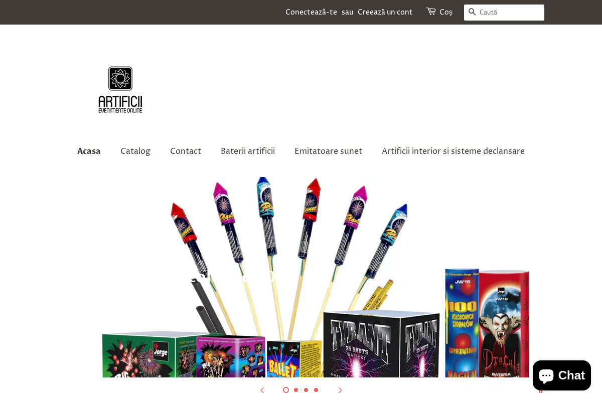 Artificii Evenimente homepage screenshot
