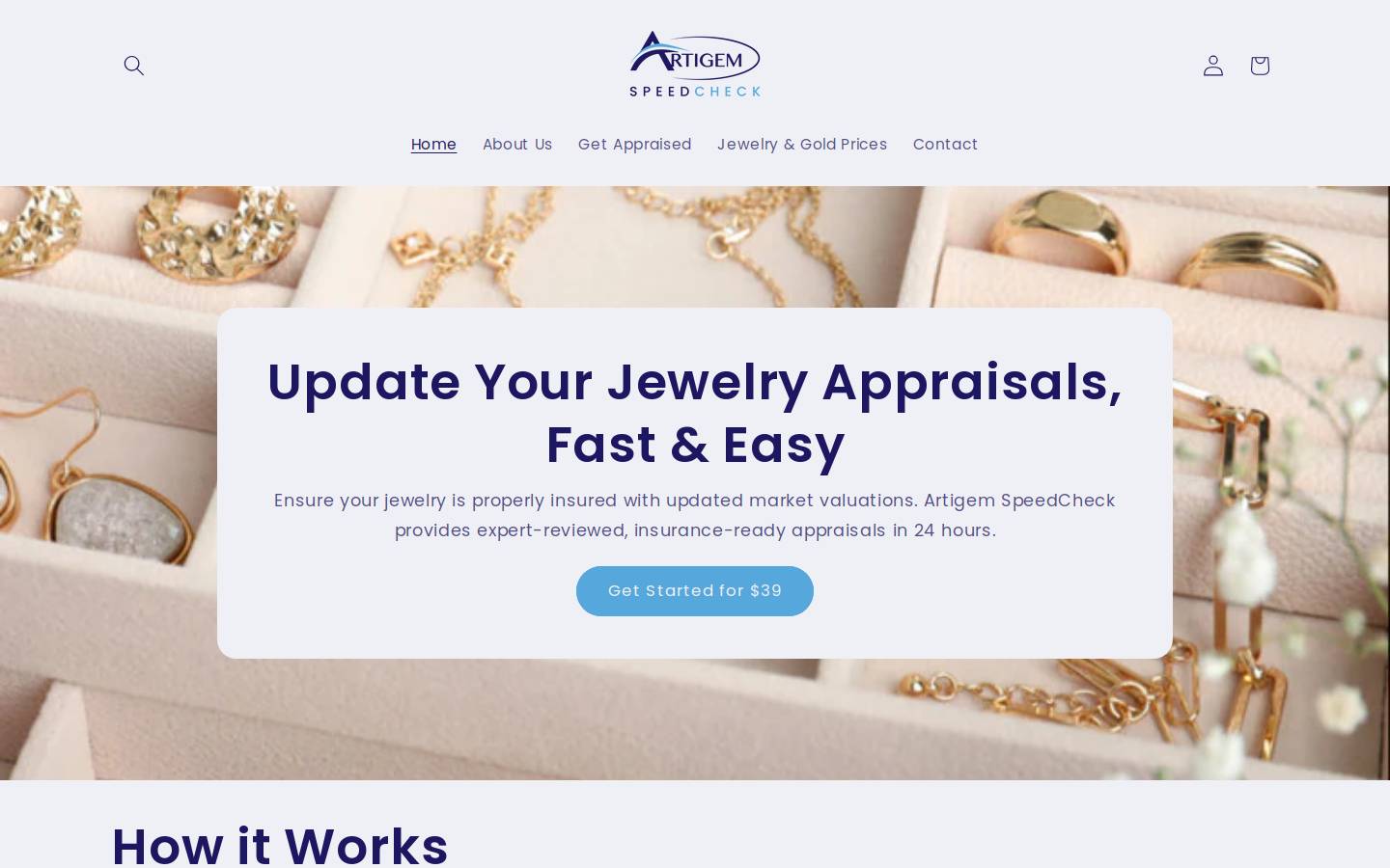 artigemspeedcheck.com homepage screenshot