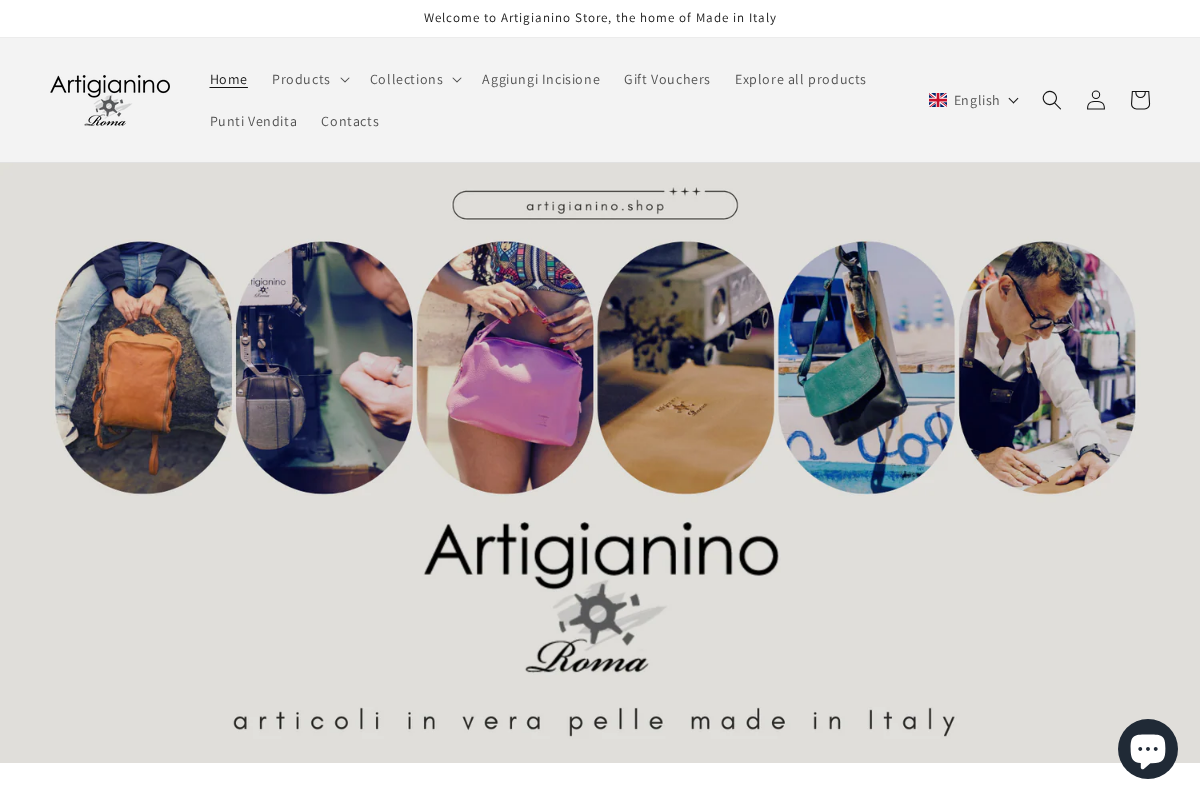 artigianino.shop homepage screenshot