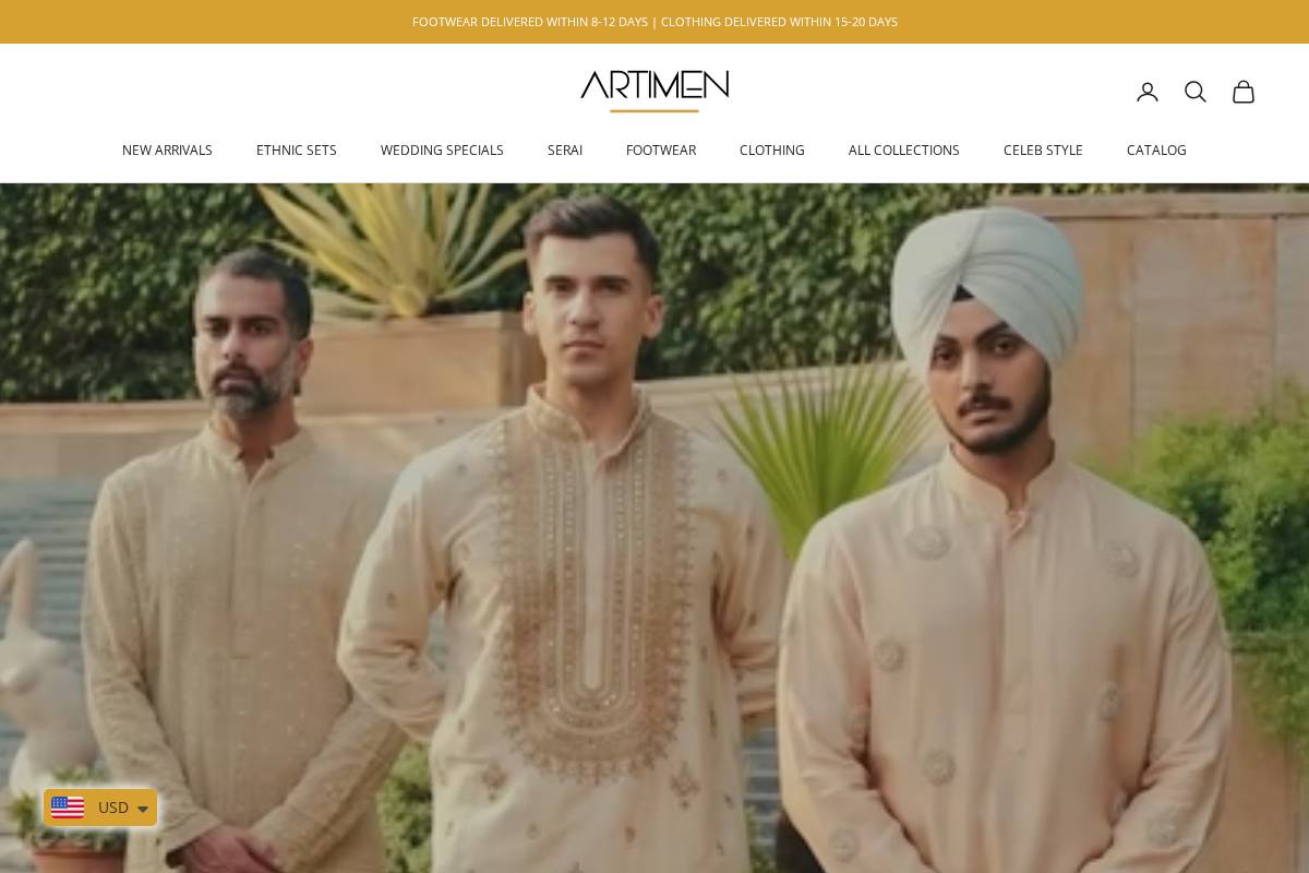 artimen.in homepage screenshot