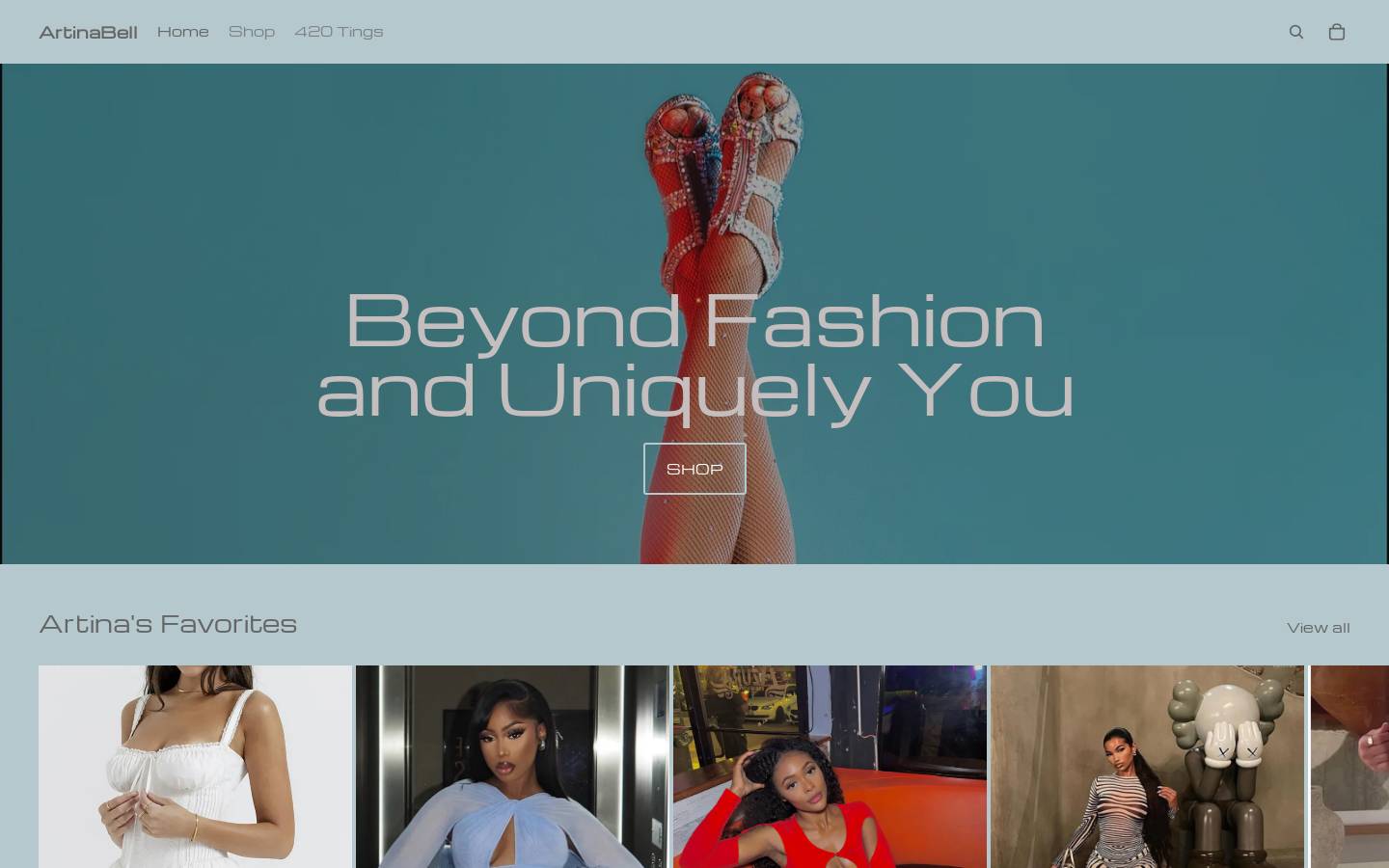artinabell.com homepage screenshot