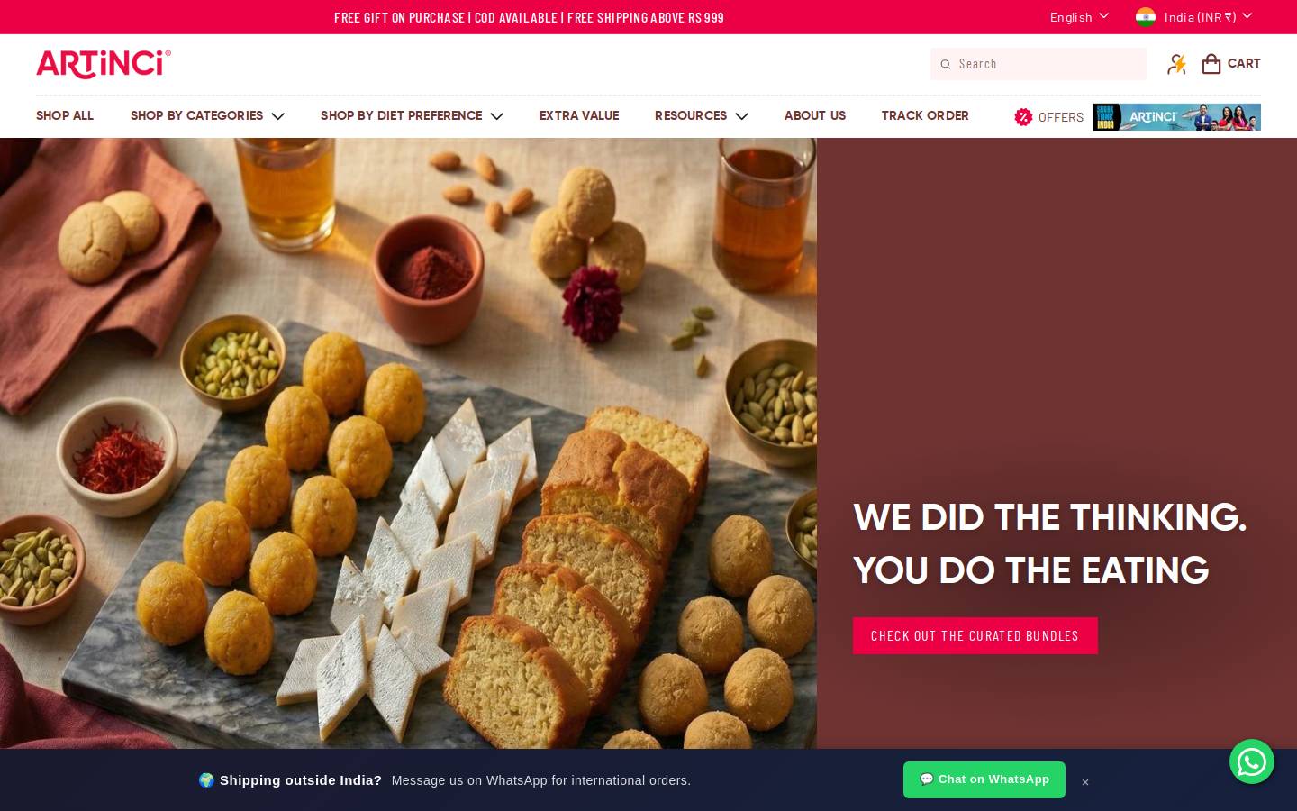 artinci.com homepage screenshot