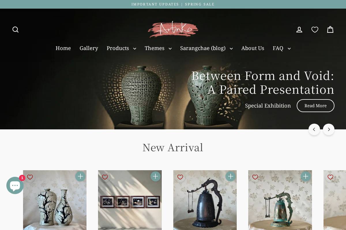 artinko.com homepage screenshot