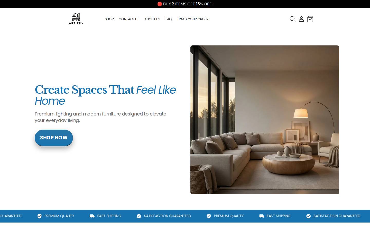 artiphy.com homepage screenshot