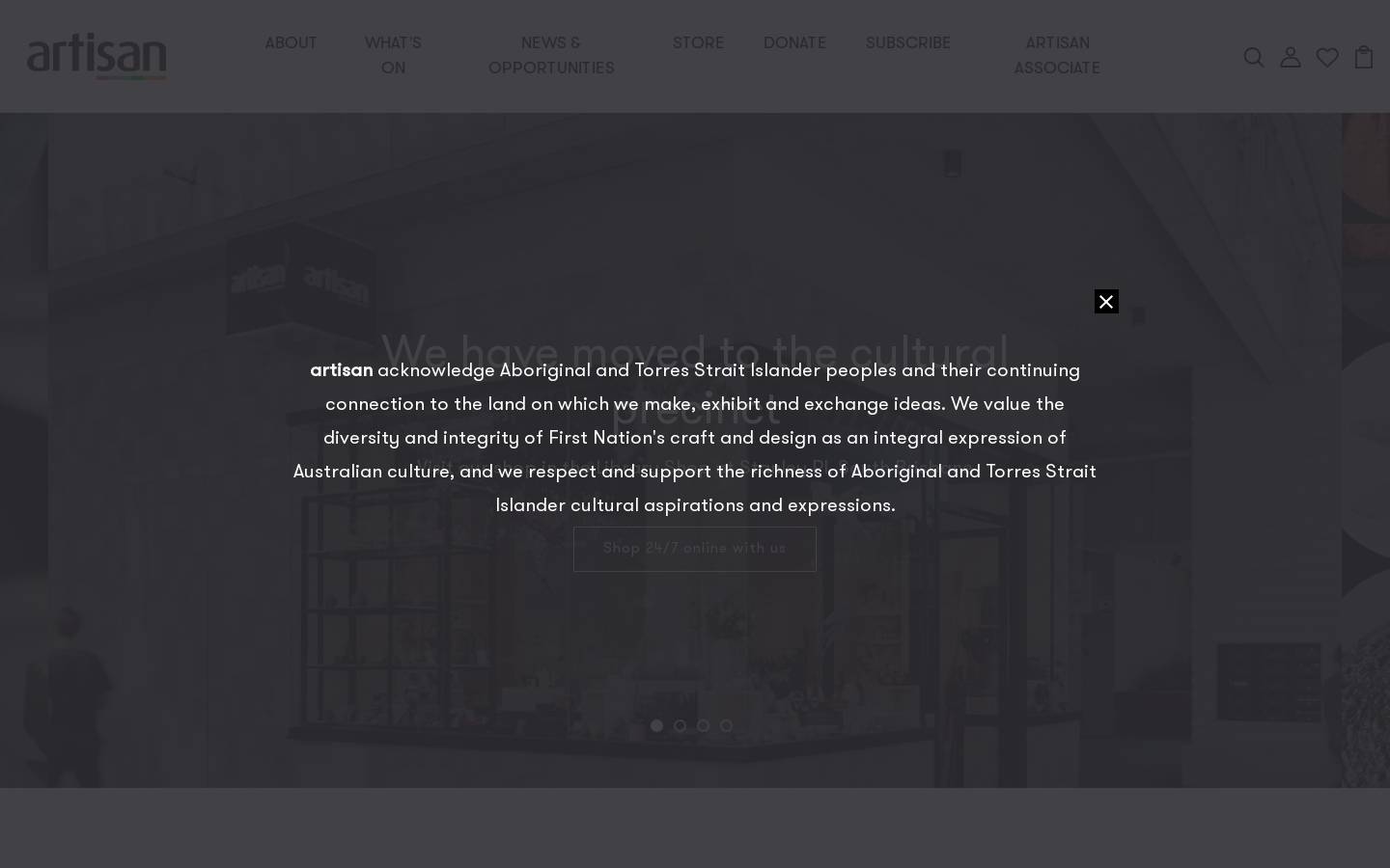 artisan.org.au homepage screenshot