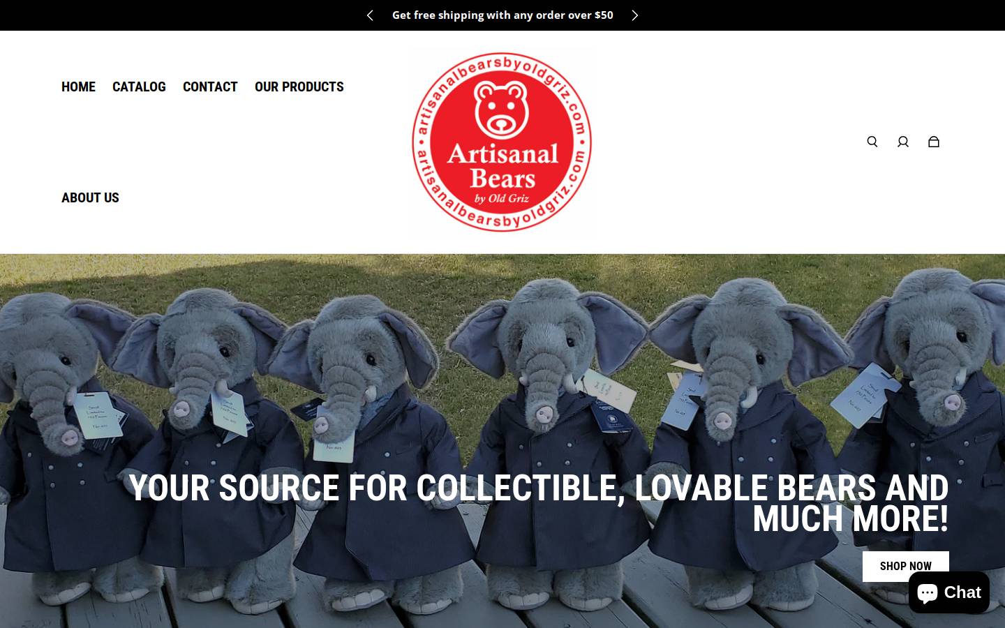 artisanalbearsbyoldgriz.com homepage screenshot