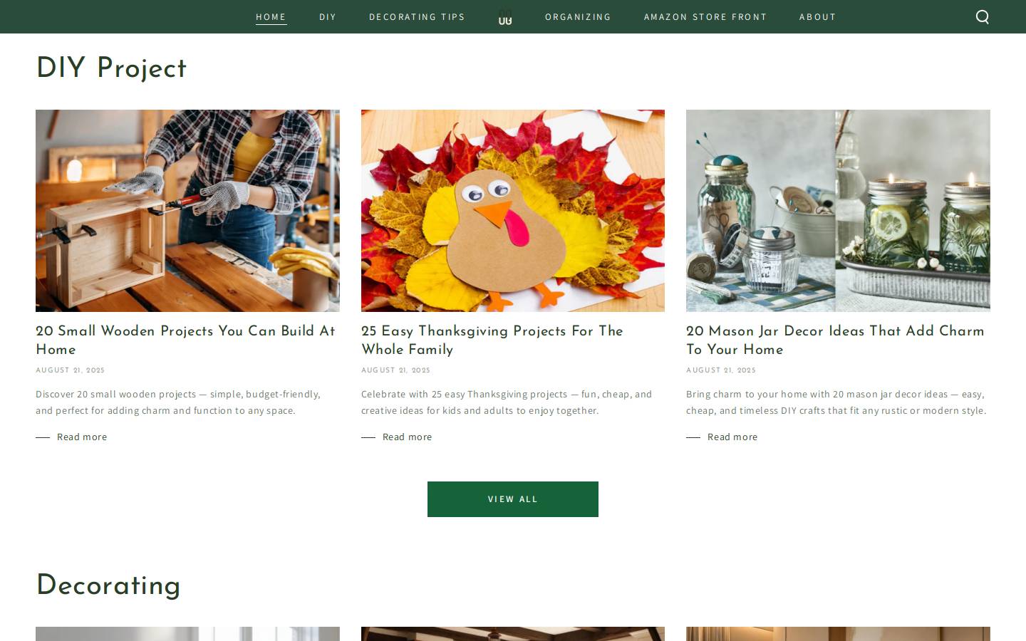 artisanalhomes.com homepage screenshot