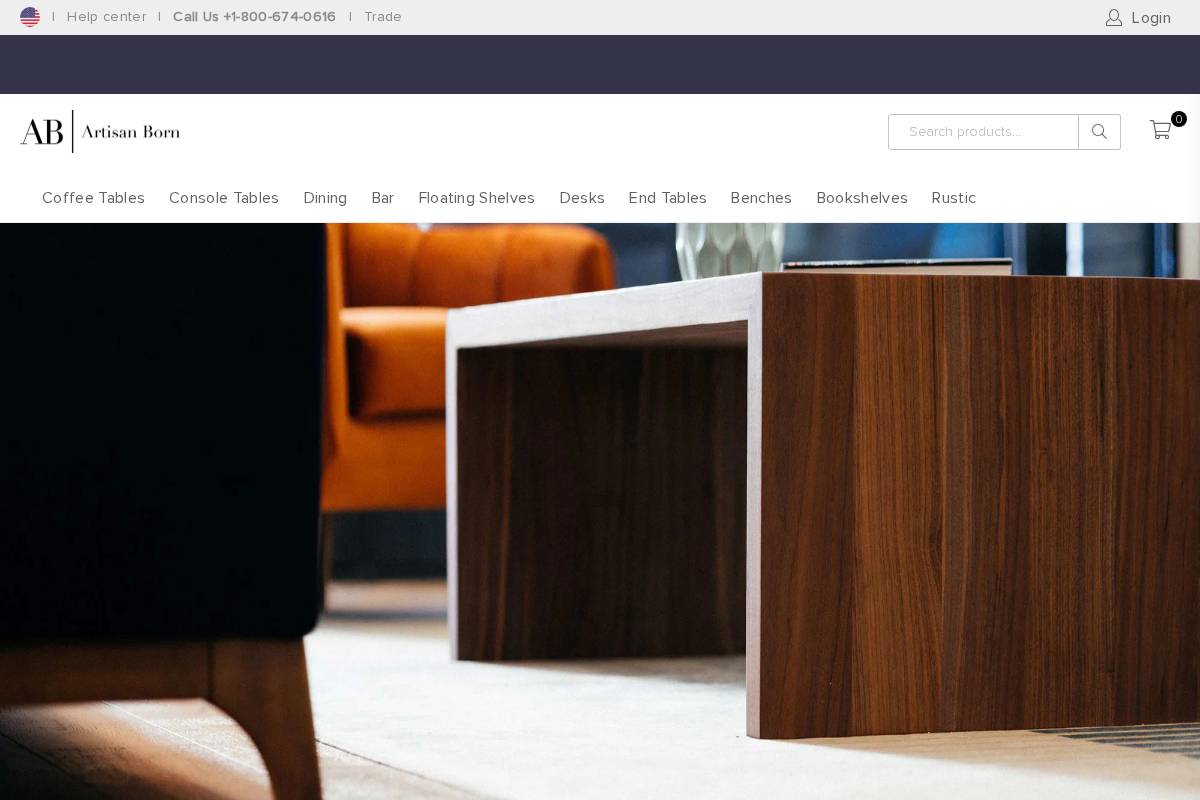 artisanborn.com homepage screenshot