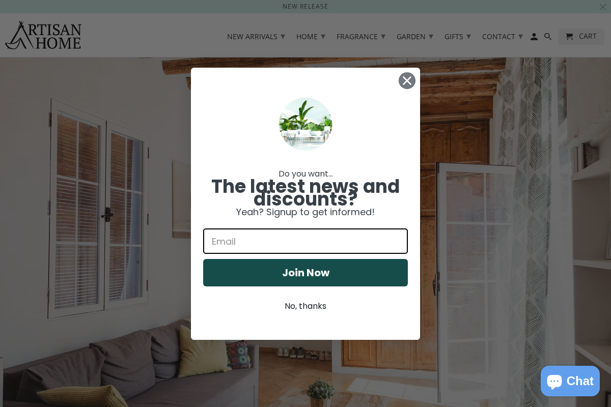 artisanhome.com.au homepage screenshot