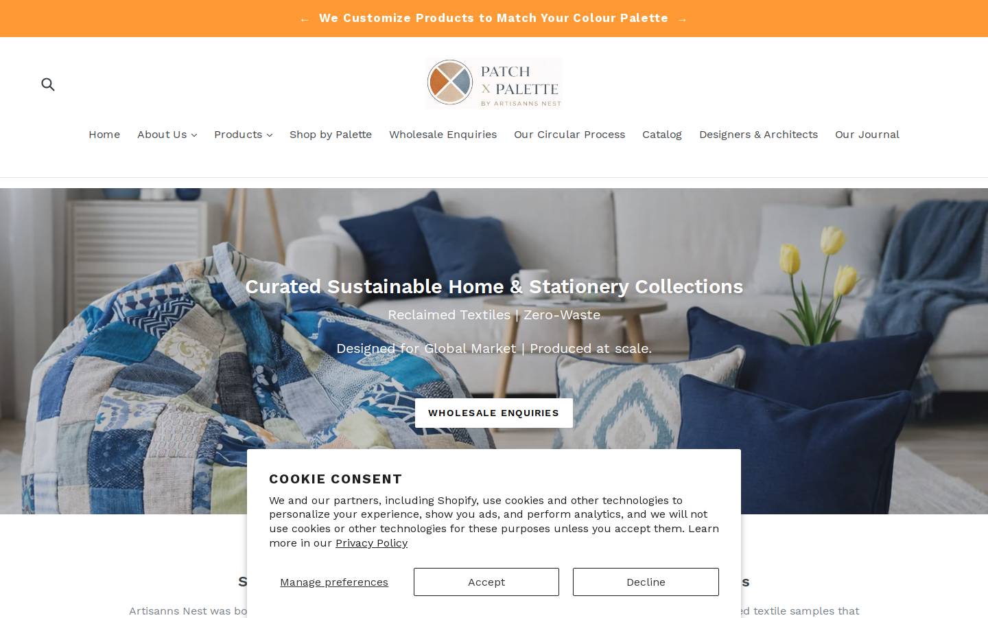 artisannsnest.com homepage screenshot