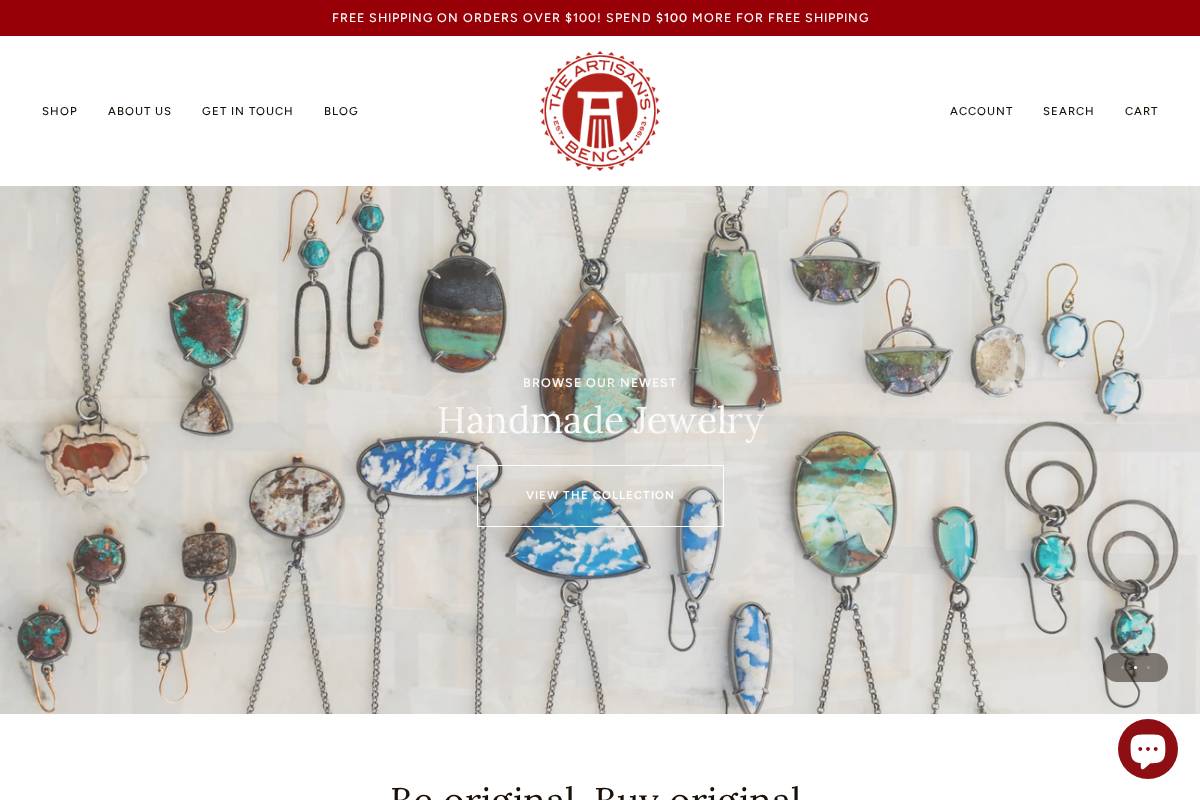 artisansbench.com homepage screenshot