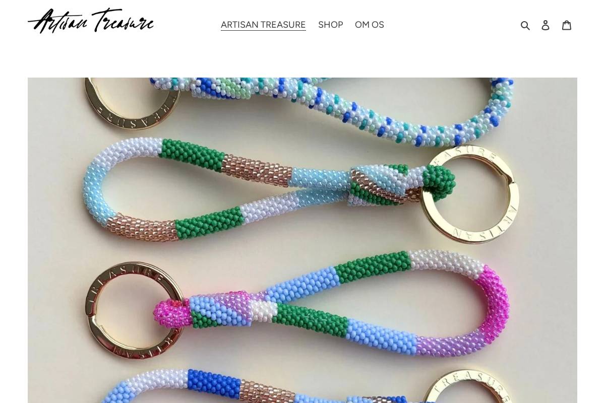 Artisantreasure homepage screenshot