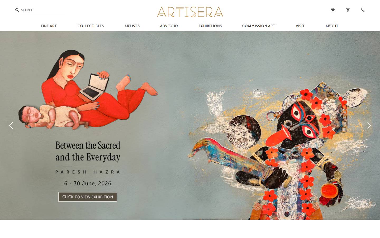 artisera.com homepage screenshot
