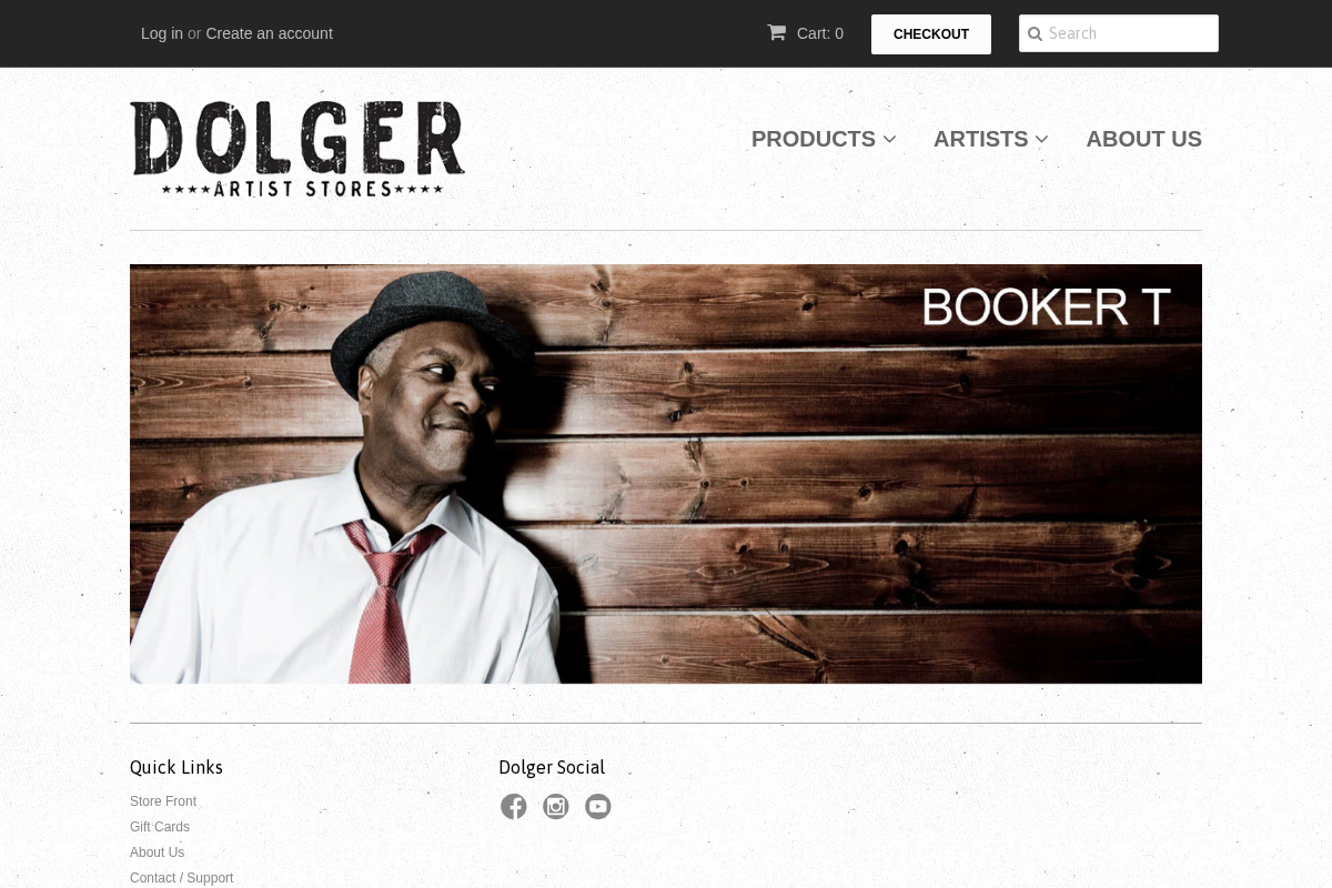 artist-stores.com homepage screenshot