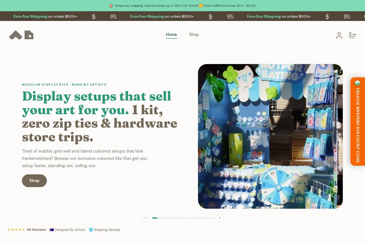 artistbooths.com homepage screenshot