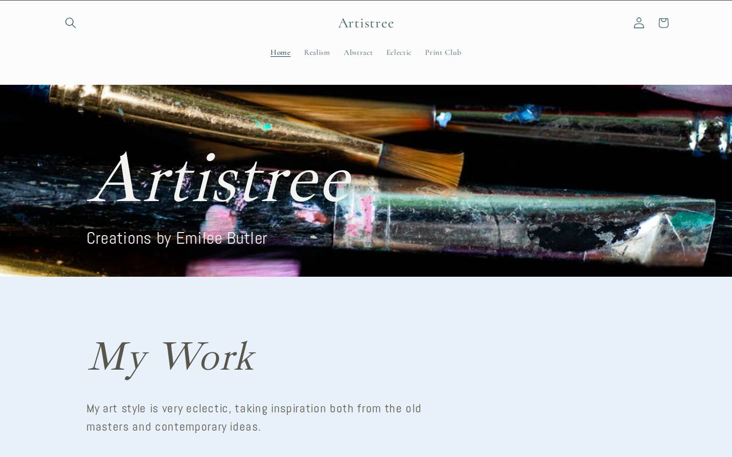 artistree.art homepage screenshot