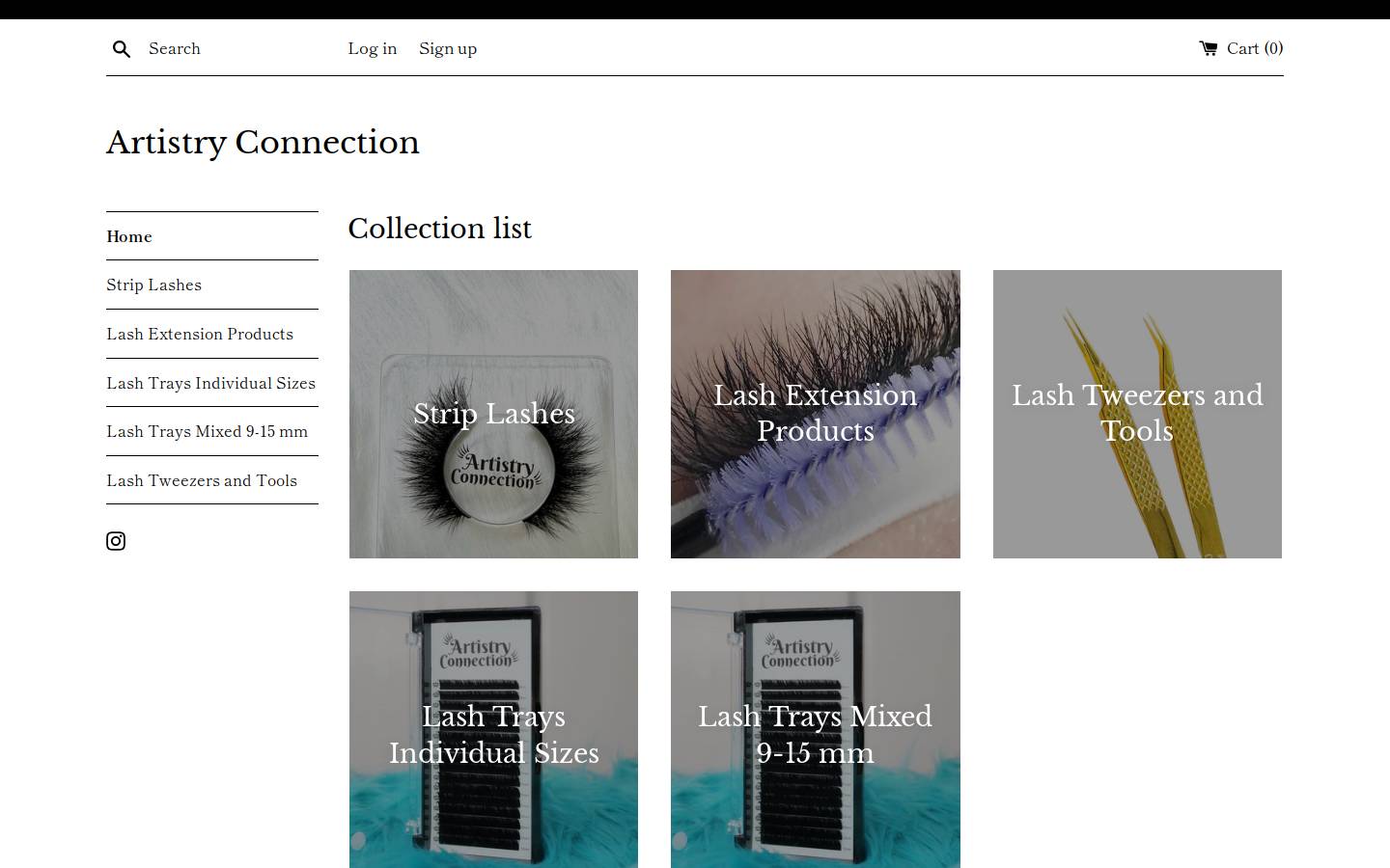 artistryconnection.com homepage screenshot