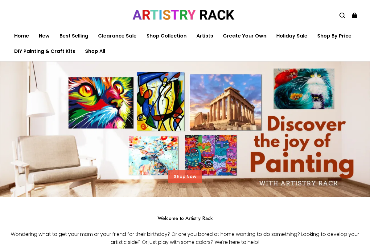Artistryrack homepage screenshot