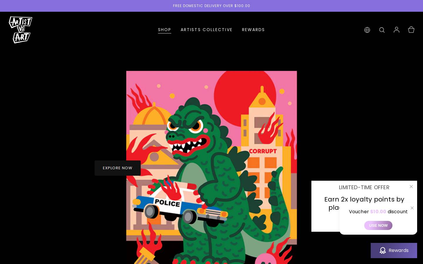 artistvsart.com homepage screenshot