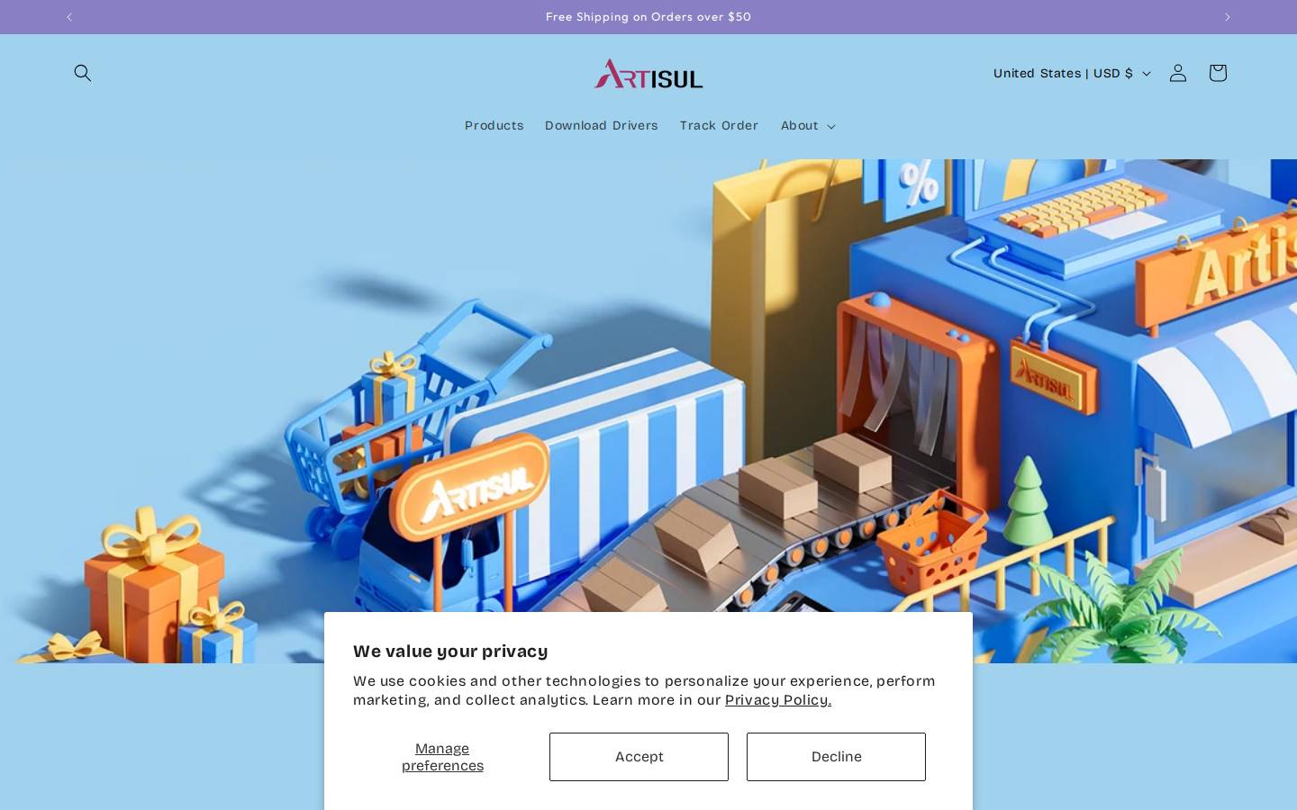 artisul.com homepage screenshot