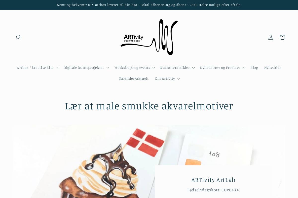 Artivity homepage screenshot