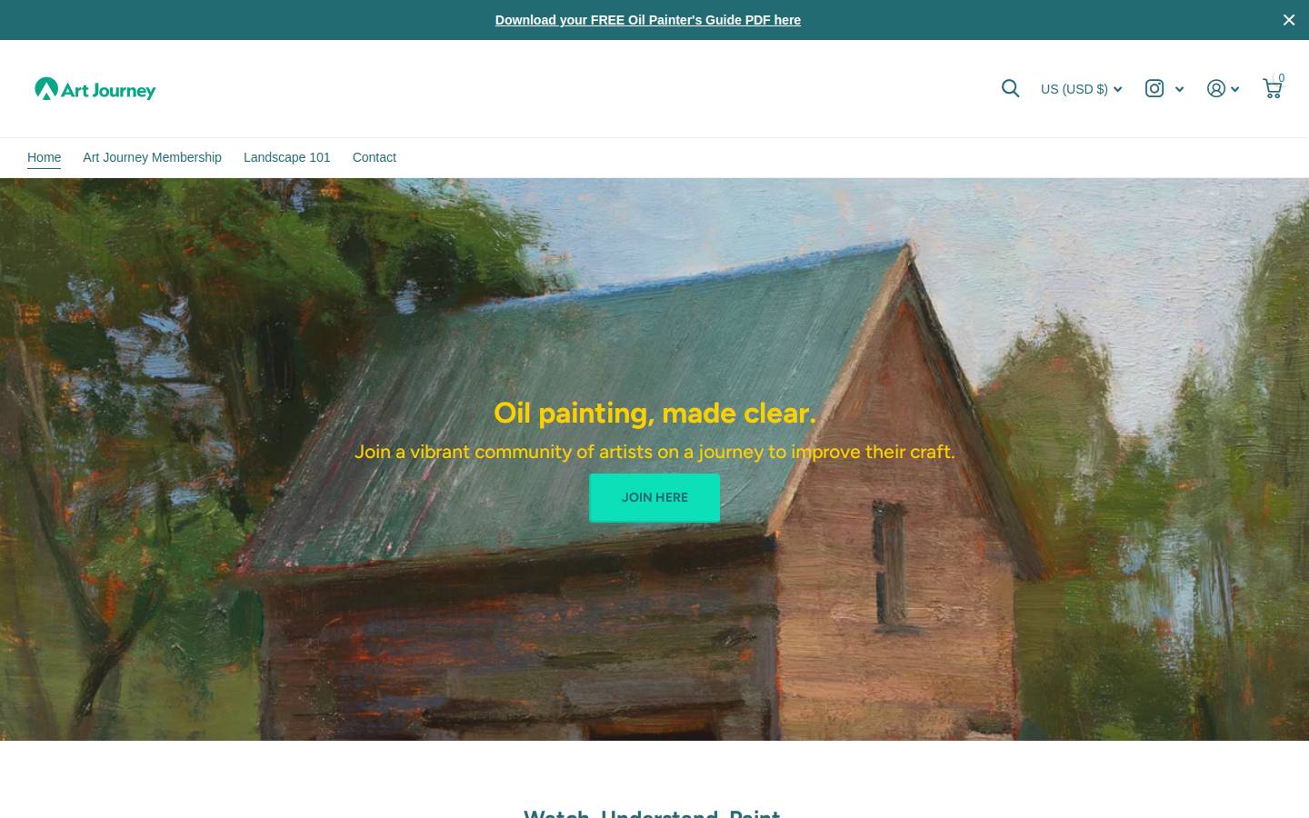 artjourney.store homepage screenshot