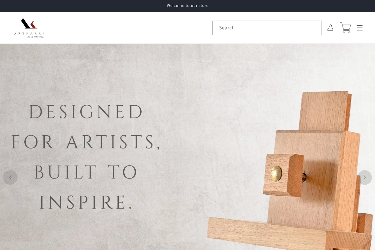 ARTKARRI homepage screenshot