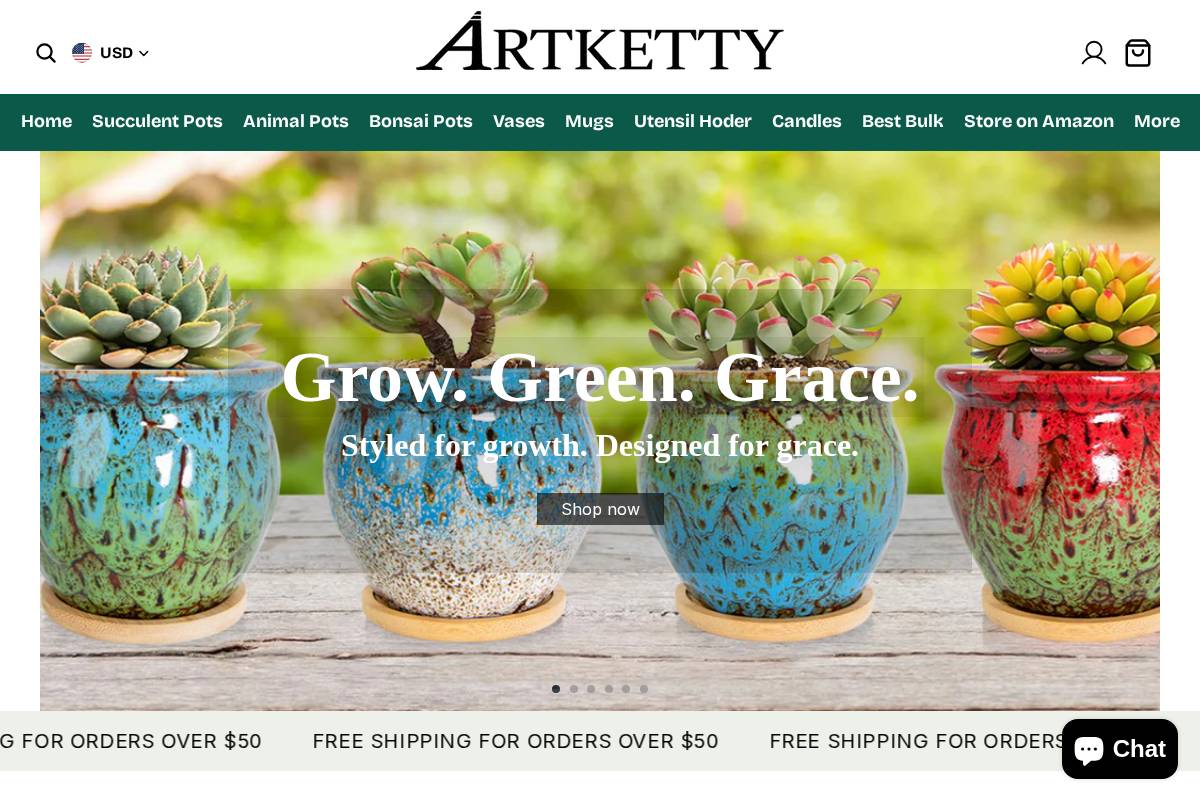 artketty.com homepage screenshot