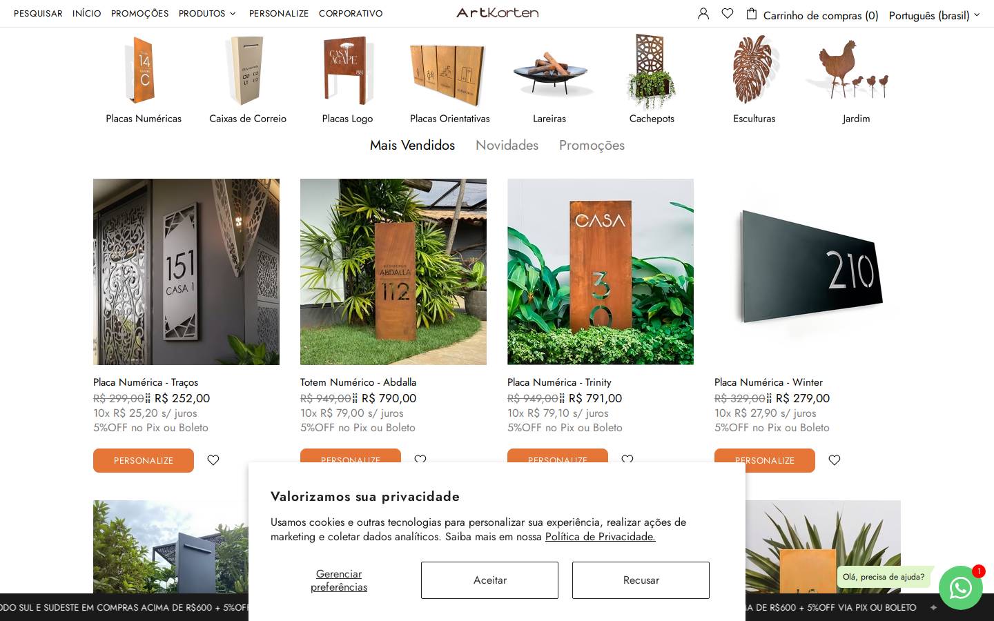 artkorten.com homepage screenshot
