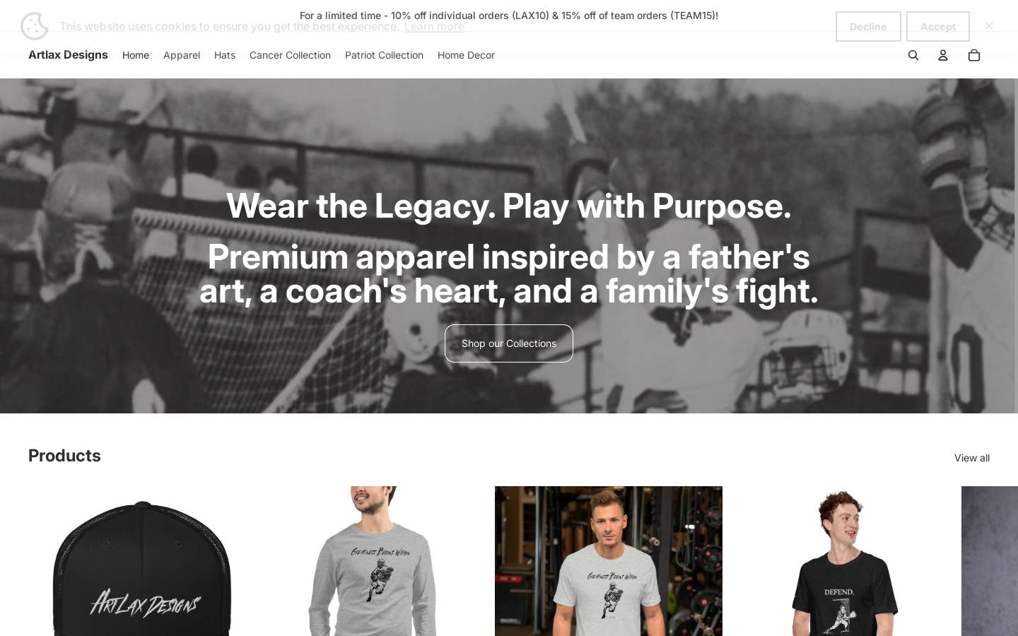 artlaxdesigns.com homepage screenshot