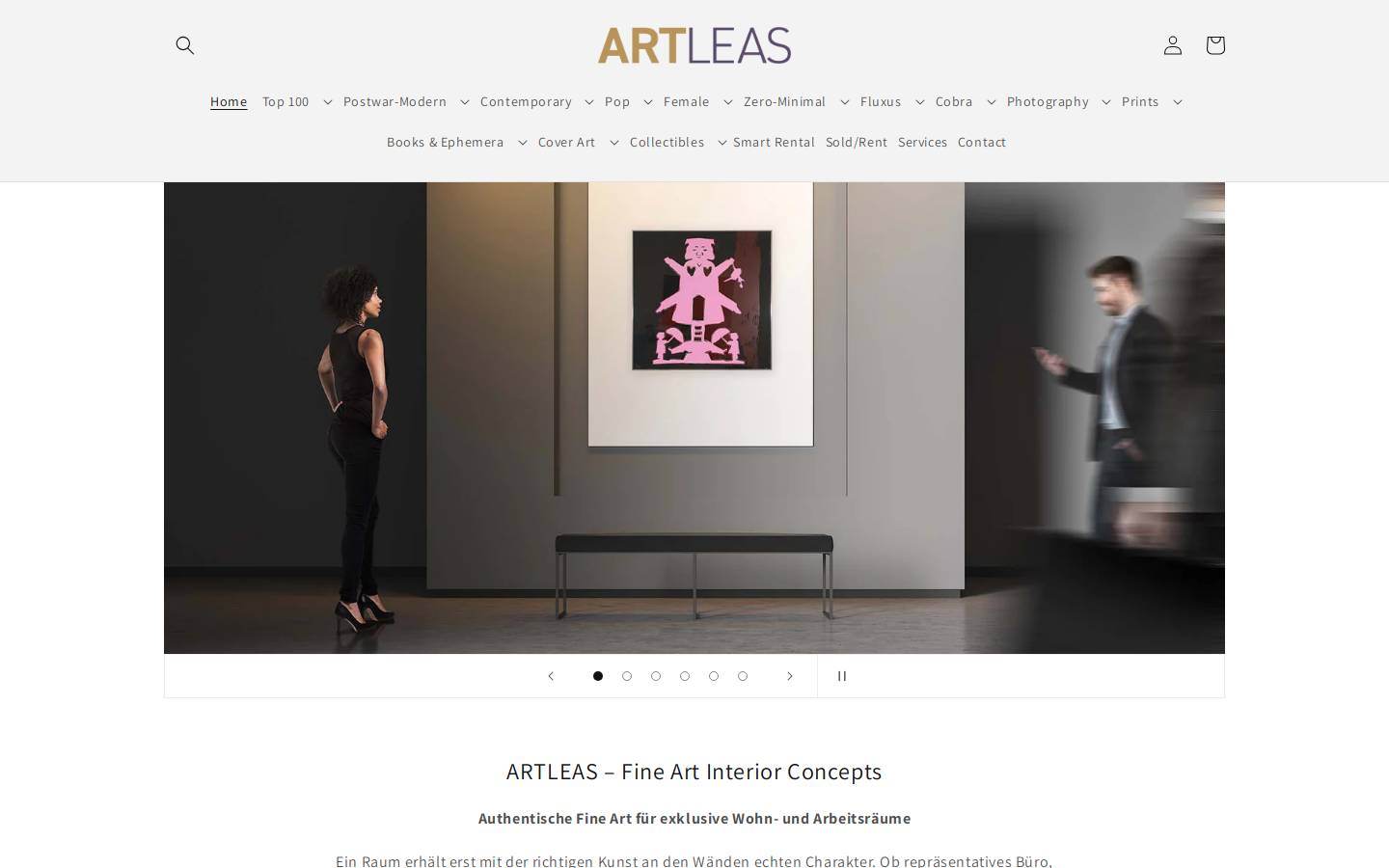 artleas.de homepage screenshot