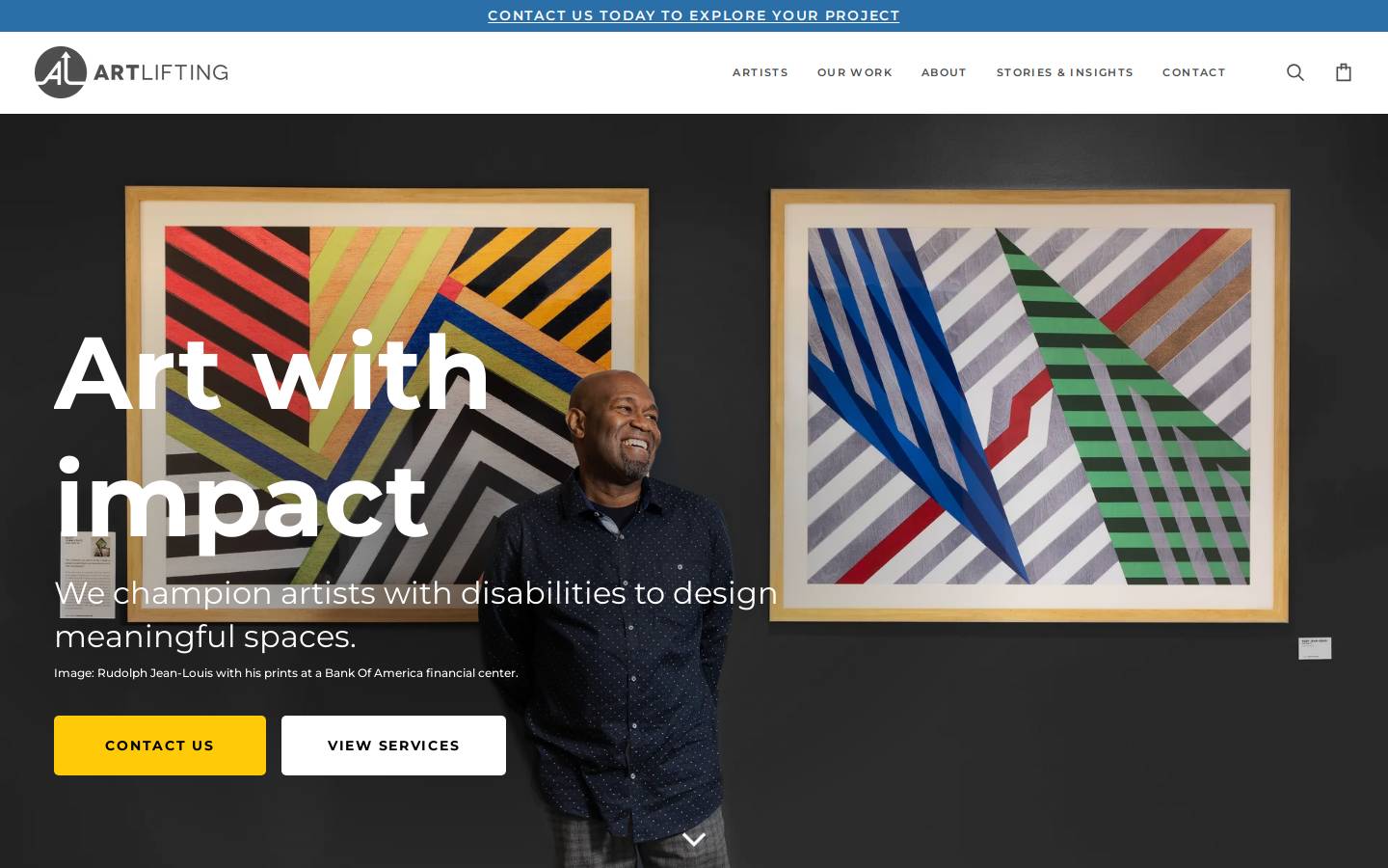 ArtLifting homepage screenshot