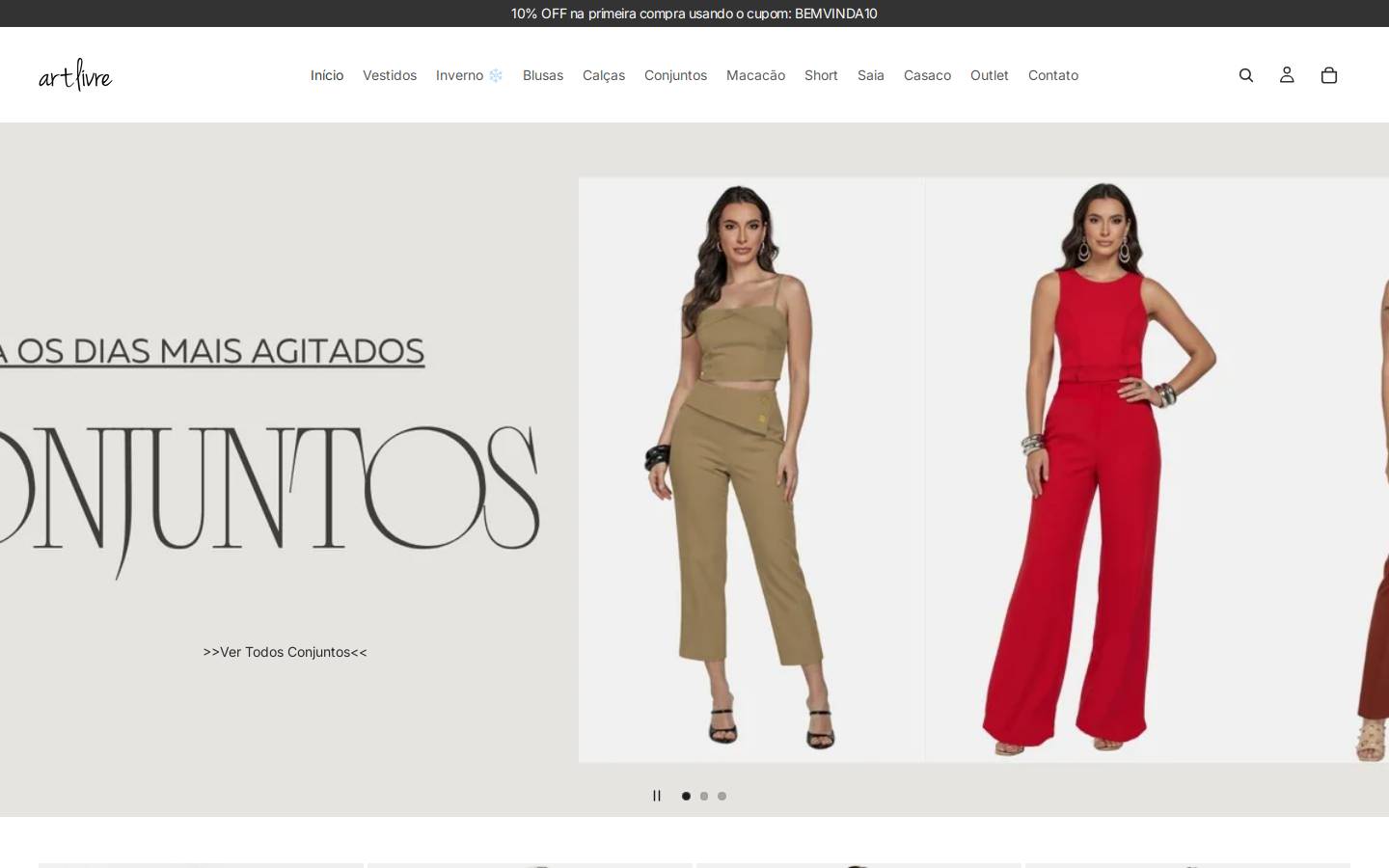 artlivreoficial.com.br homepage screenshot