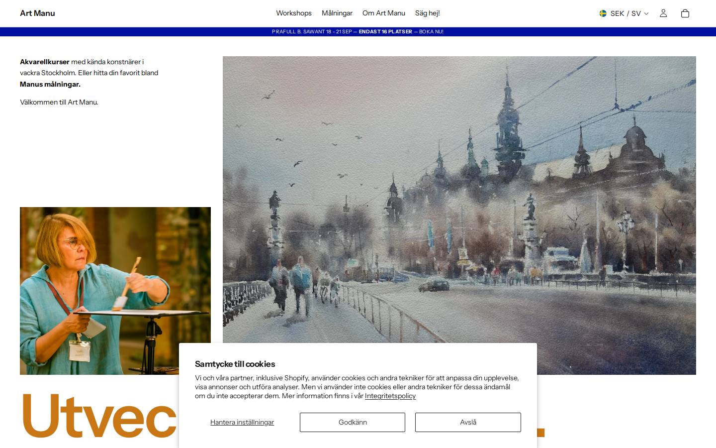 artmanu.se homepage screenshot
