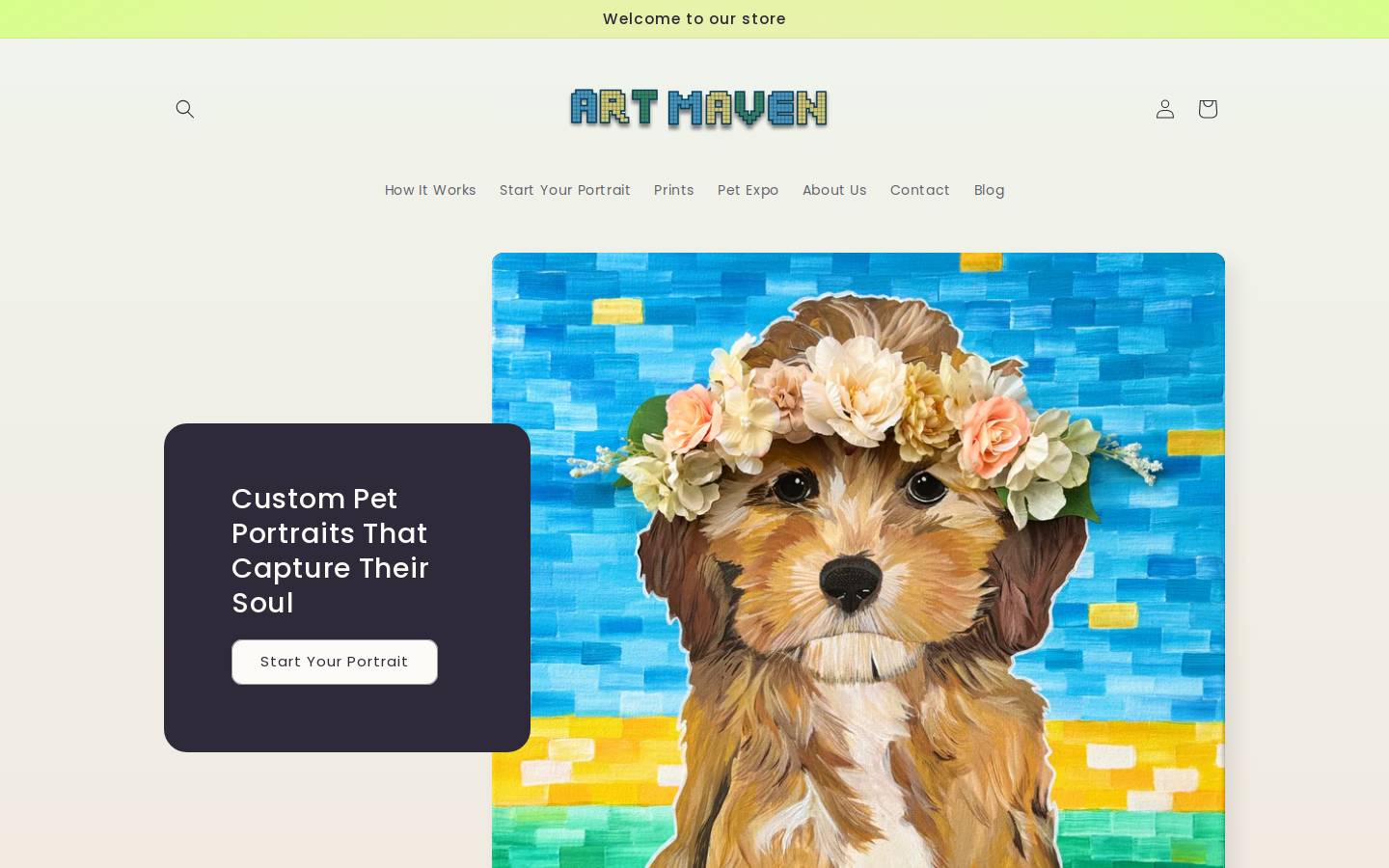 artmaven.com homepage screenshot
