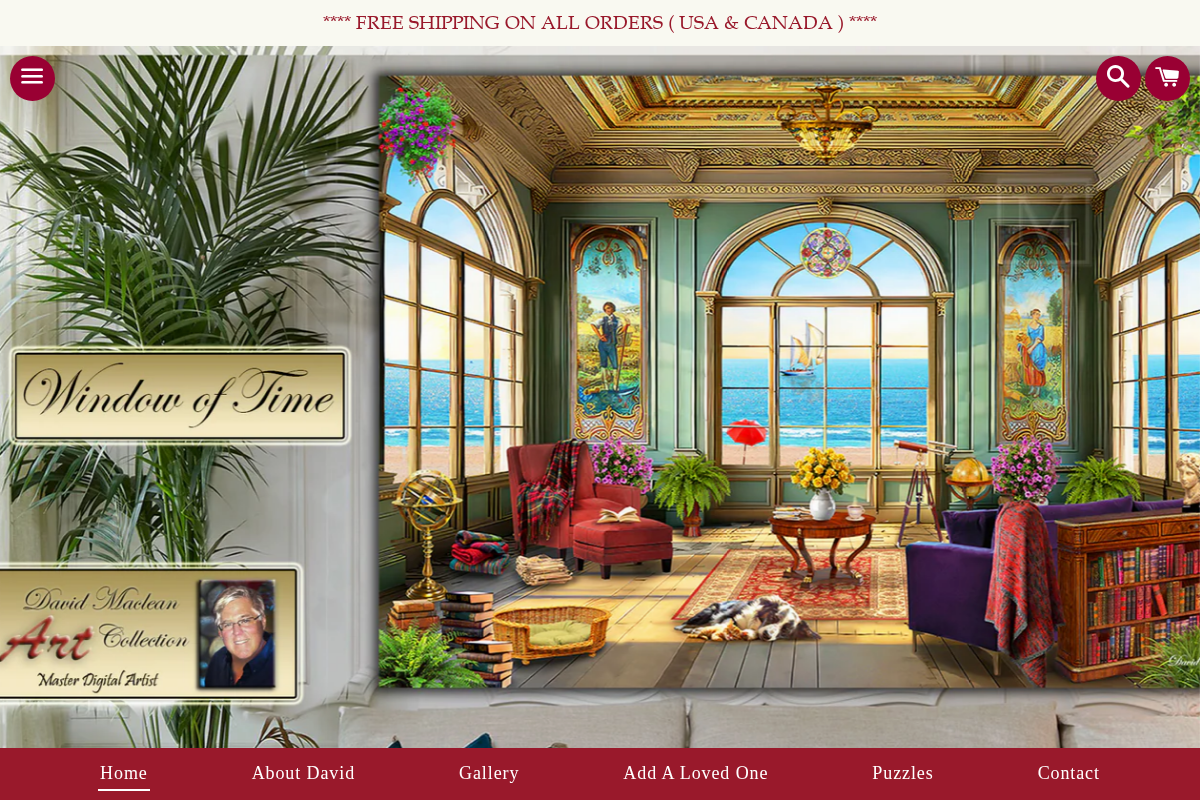 artofdavidm.com homepage screenshot