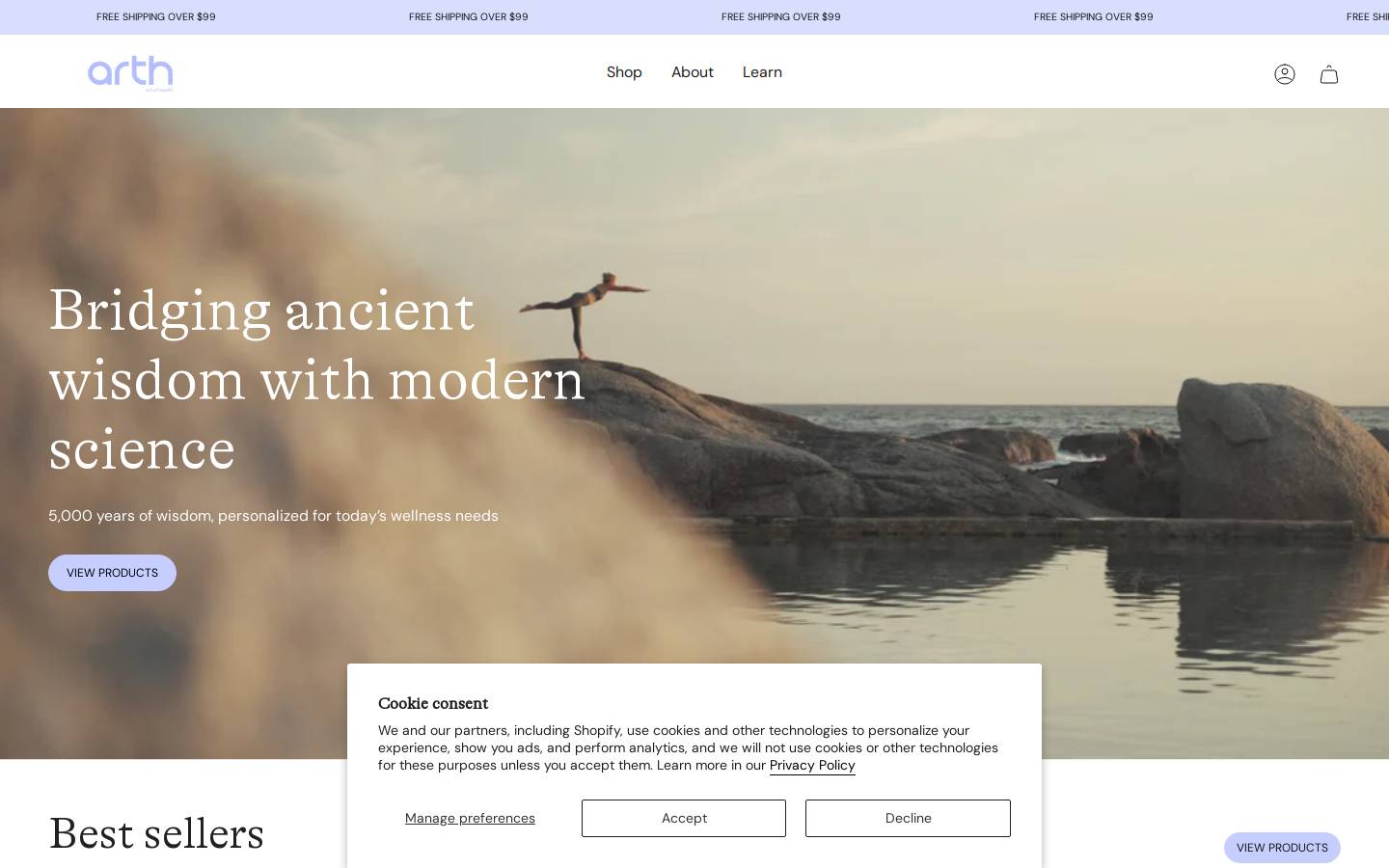 artofhealth.co homepage screenshot