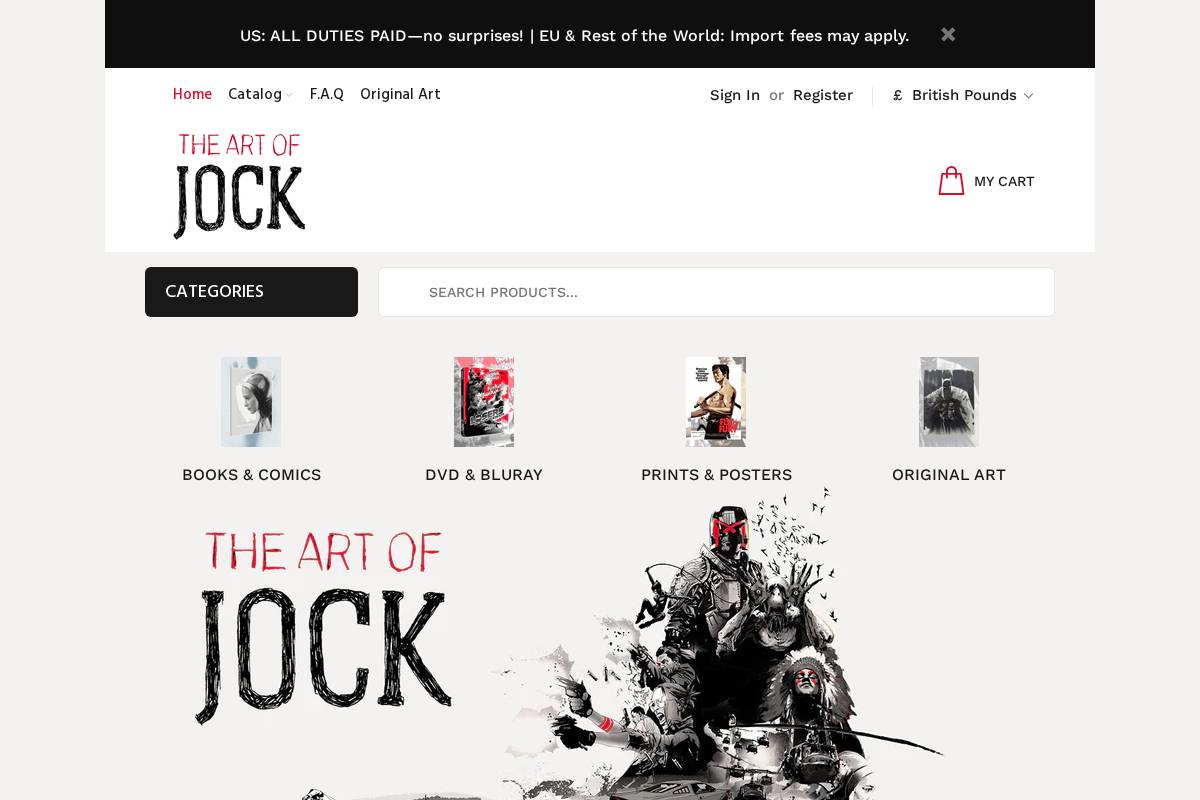 artofjock.com homepage screenshot