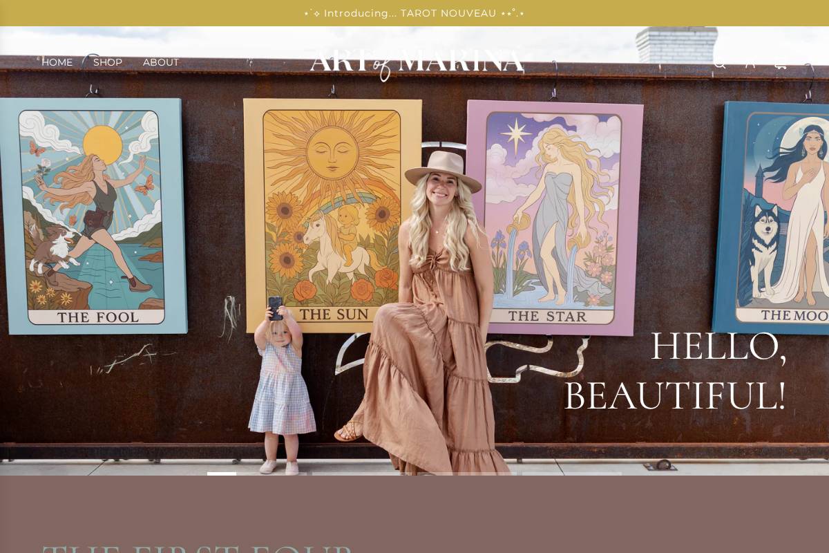 artofmarina.shop homepage screenshot