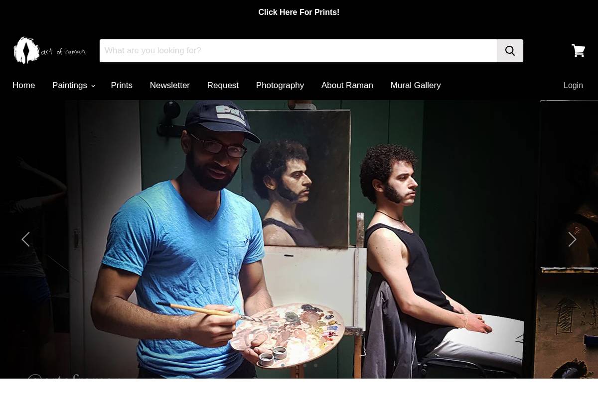 art of raman homepage screenshot