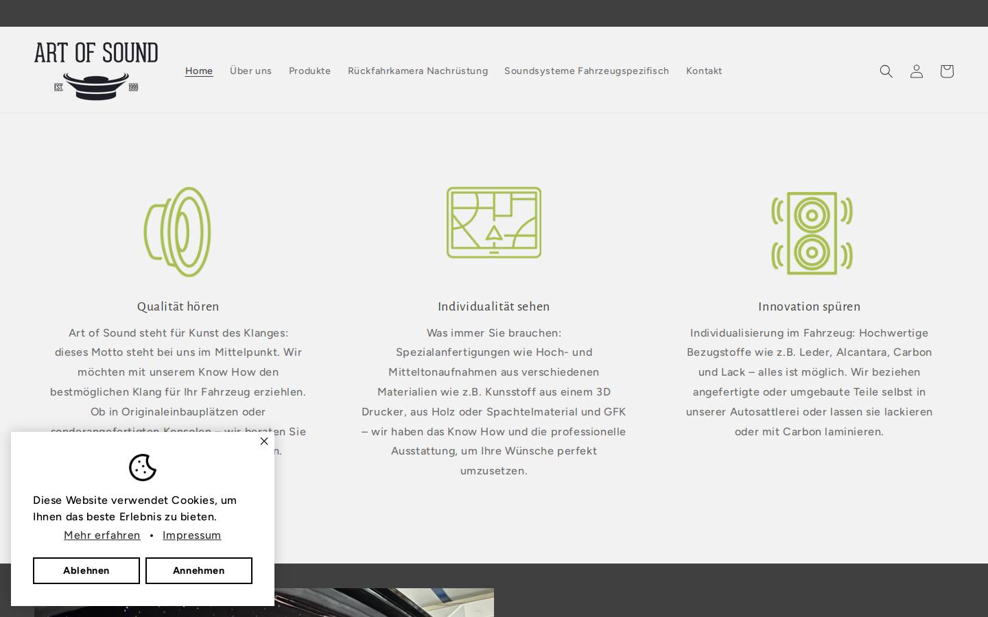 artofsound.info homepage screenshot