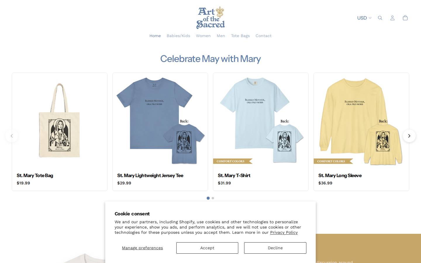 artofthesacred.com homepage screenshot