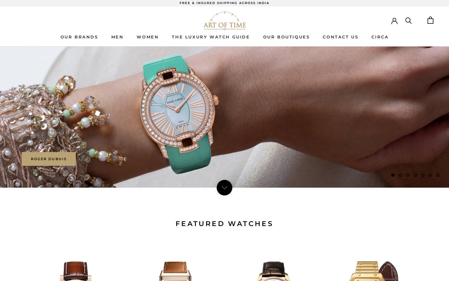 artoftimeindia.com homepage screenshot