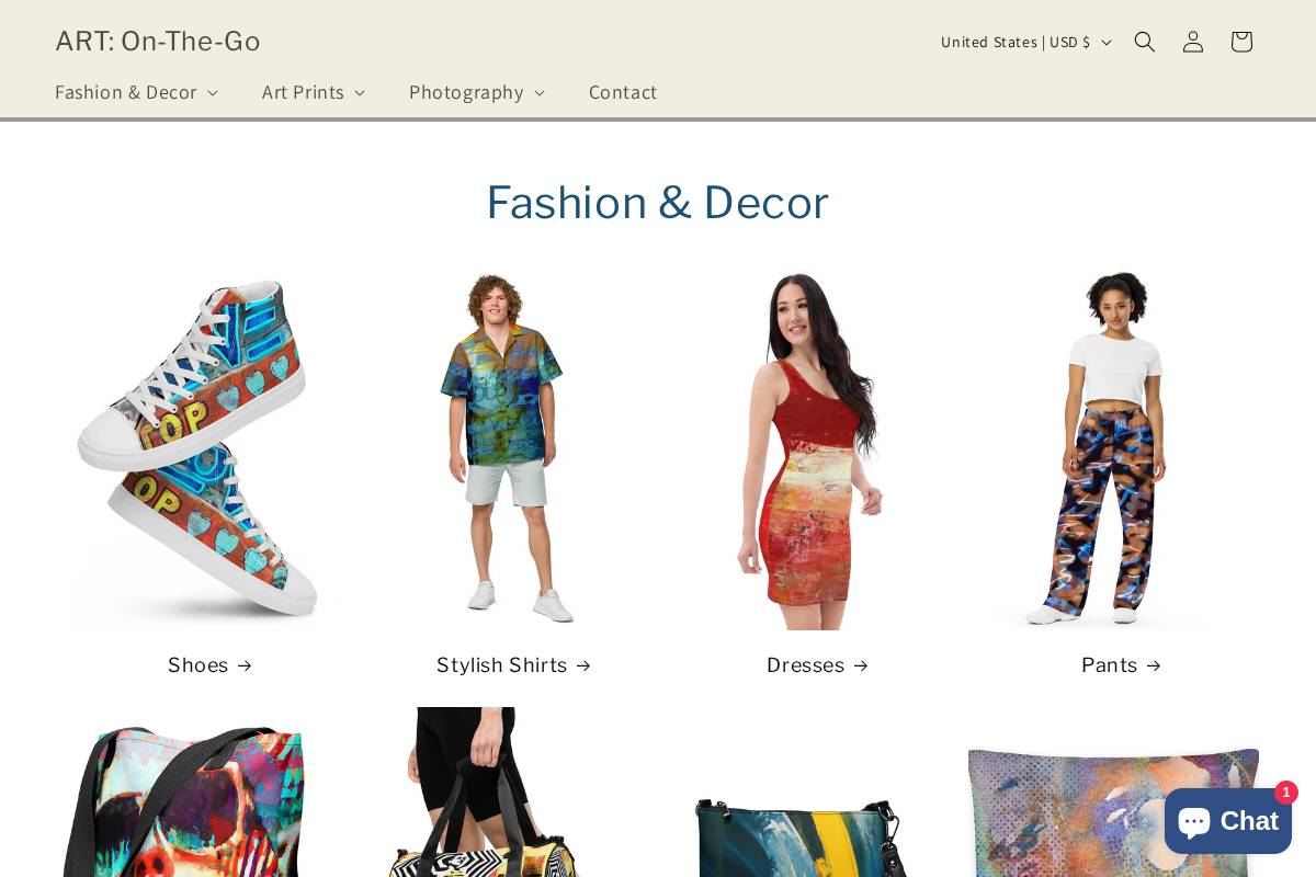 artotg.com homepage screenshot