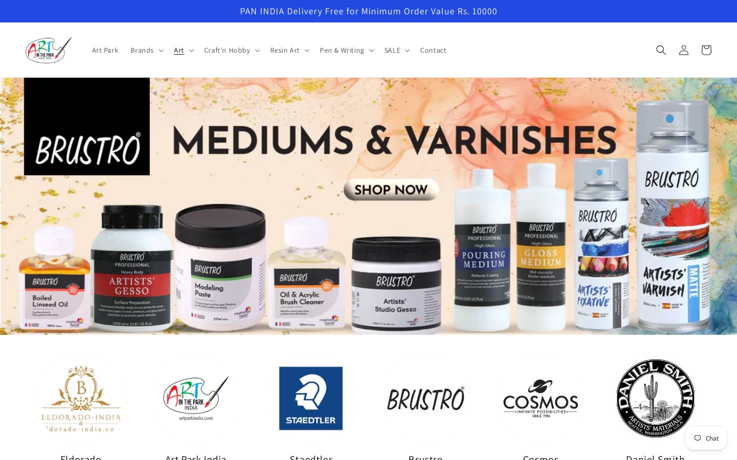 artparkindia.com homepage screenshot